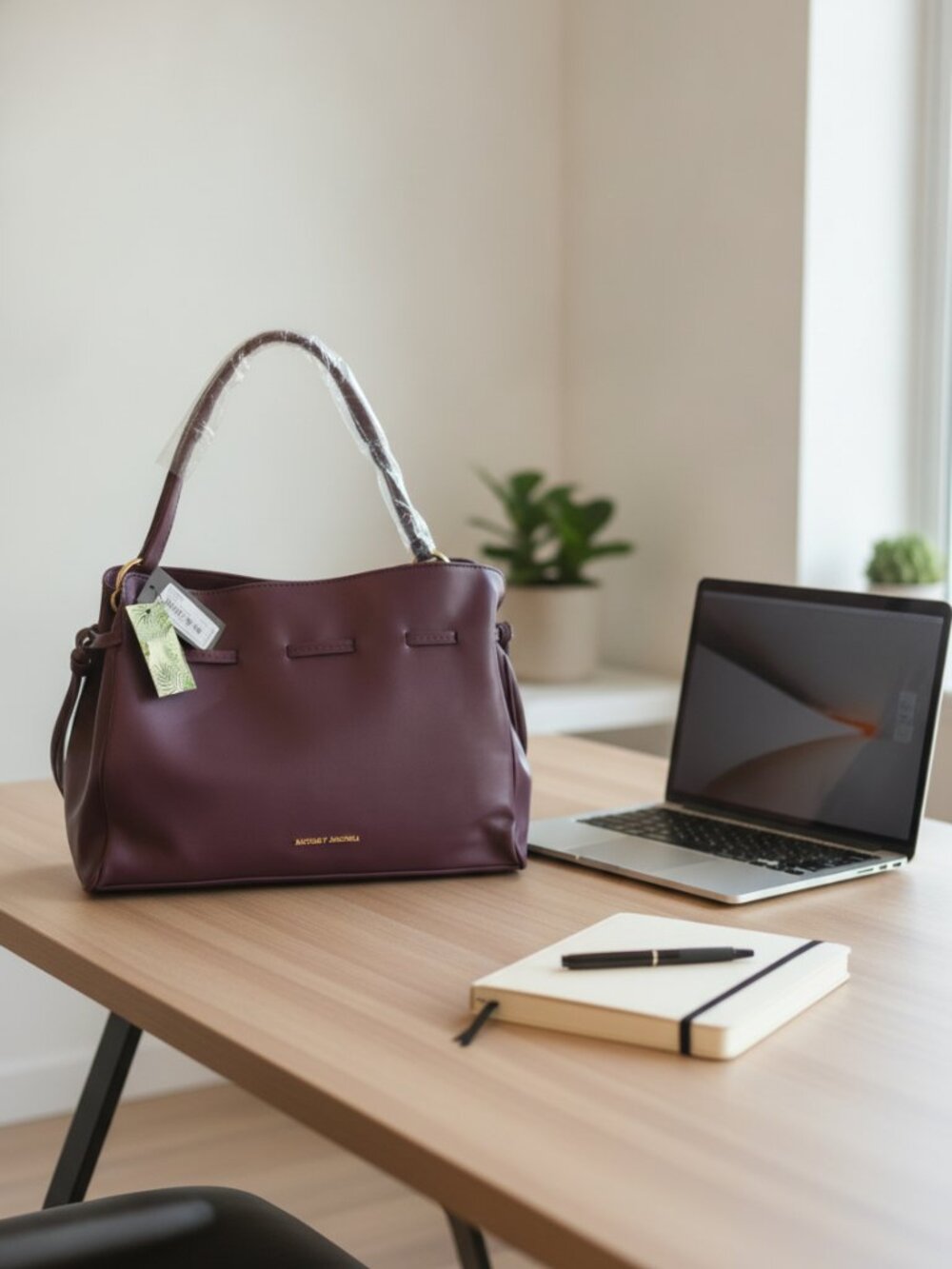NWT Badgley Mischka Plum Dumpling Bag